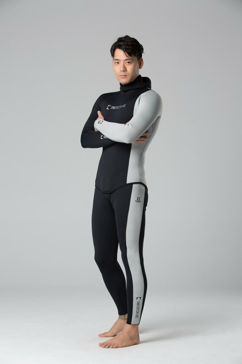 ▲現貨 Bestdive 男款 3mm 藍洞系列拼色 自潛下褲 黑/煙灰色 2026