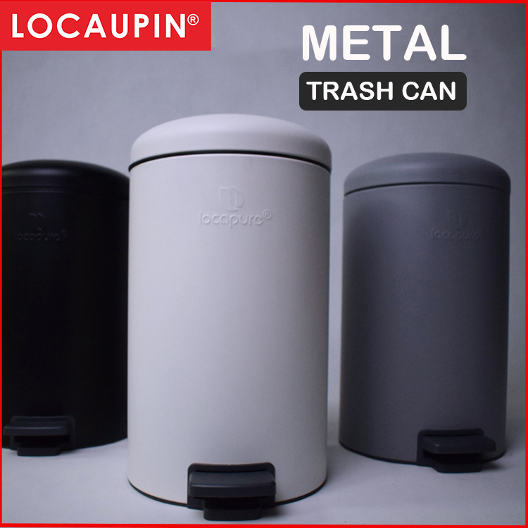 Locaupin 20L Metal Hands Free Foot Pedal Type Trash Can