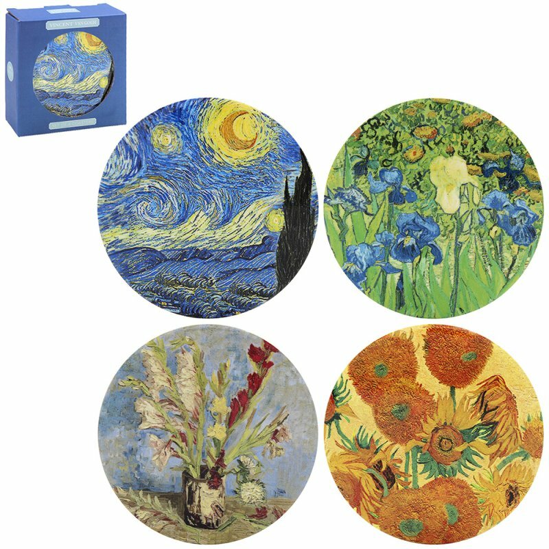 lesser&pavey,vangogh,印象派畫家,梵谷,杯墊,杯墊組,內湖,換個角度有限公司