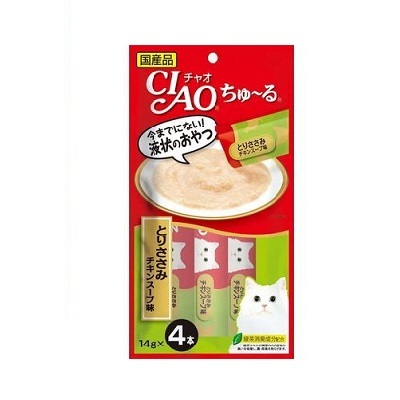 CIAO 雞肉+雞高湯 (14gx4支裝)【$100 X 7 包】【可混合其他口味】