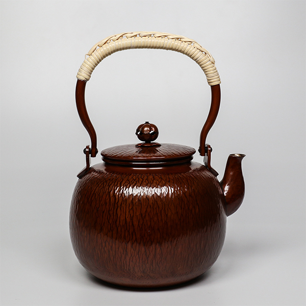 【秀峰堂】石目 湯沸 銅壺1L