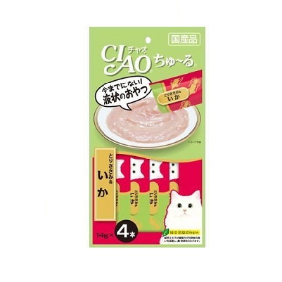 CIAO 雞肉+魷魚醬 (14gx4支裝)【$100 X 7 包】【可混合其他口味】