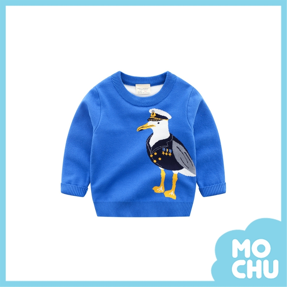 海鷗警長針織圓領毛衣