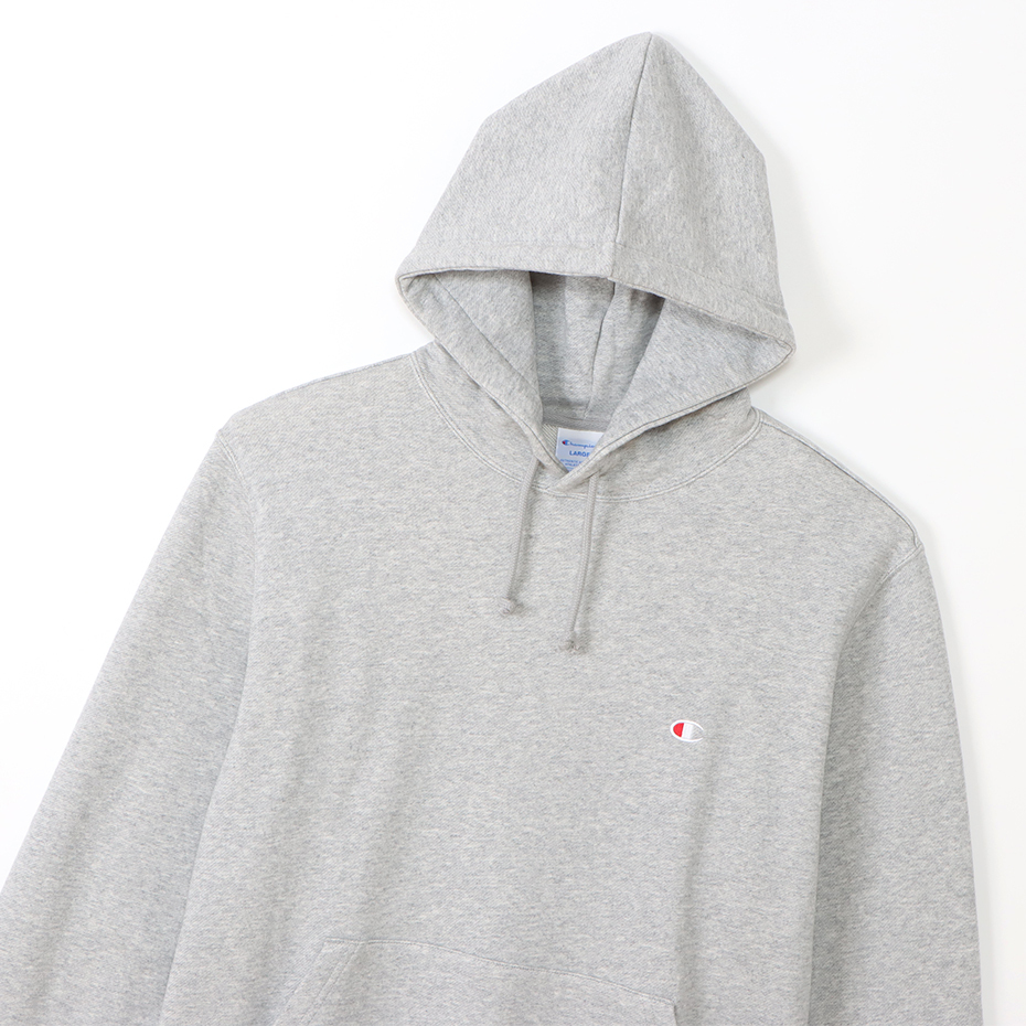 男款-BASIC 刺繡LOGO連帽衛衣-灰色（C3-W101-070）