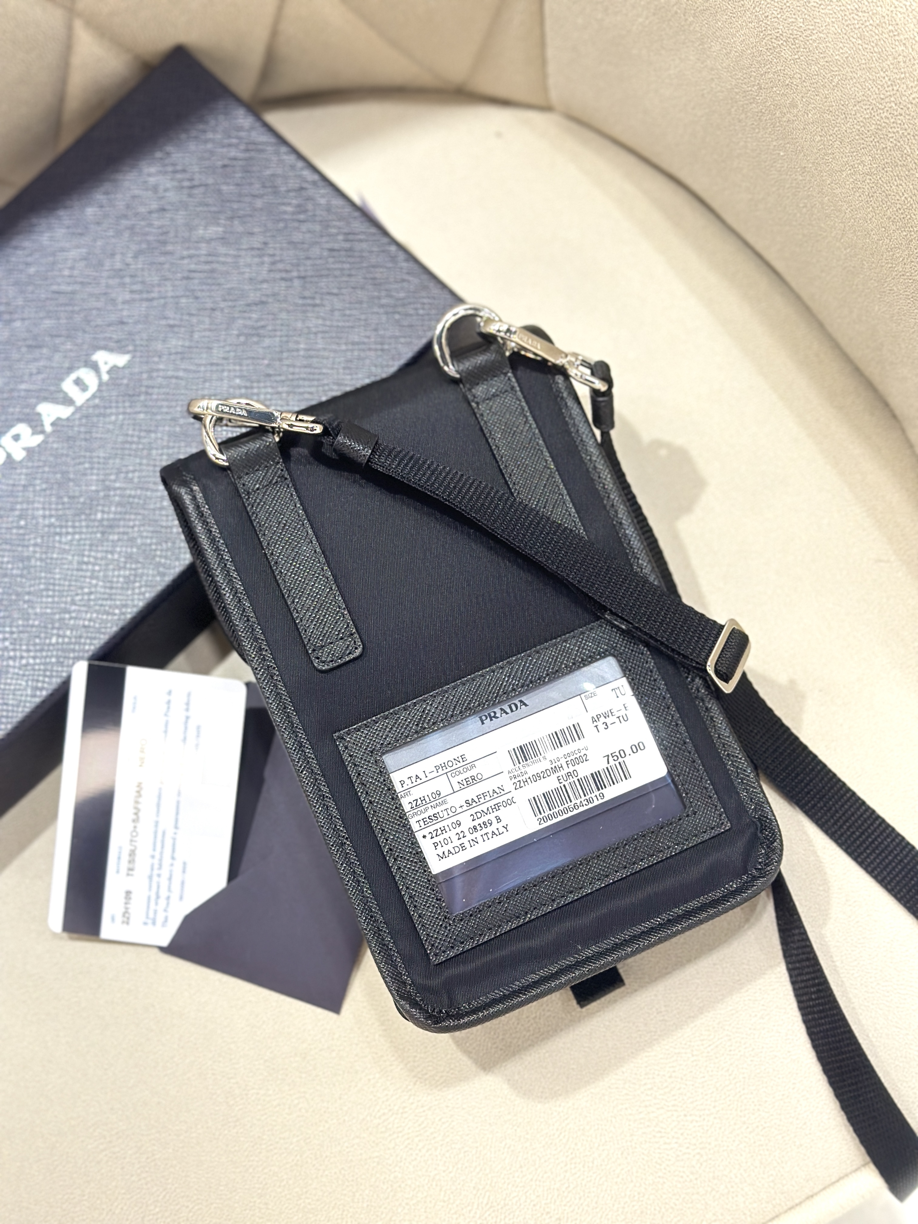 PRADA Re-Nylon Smartphone Case - black