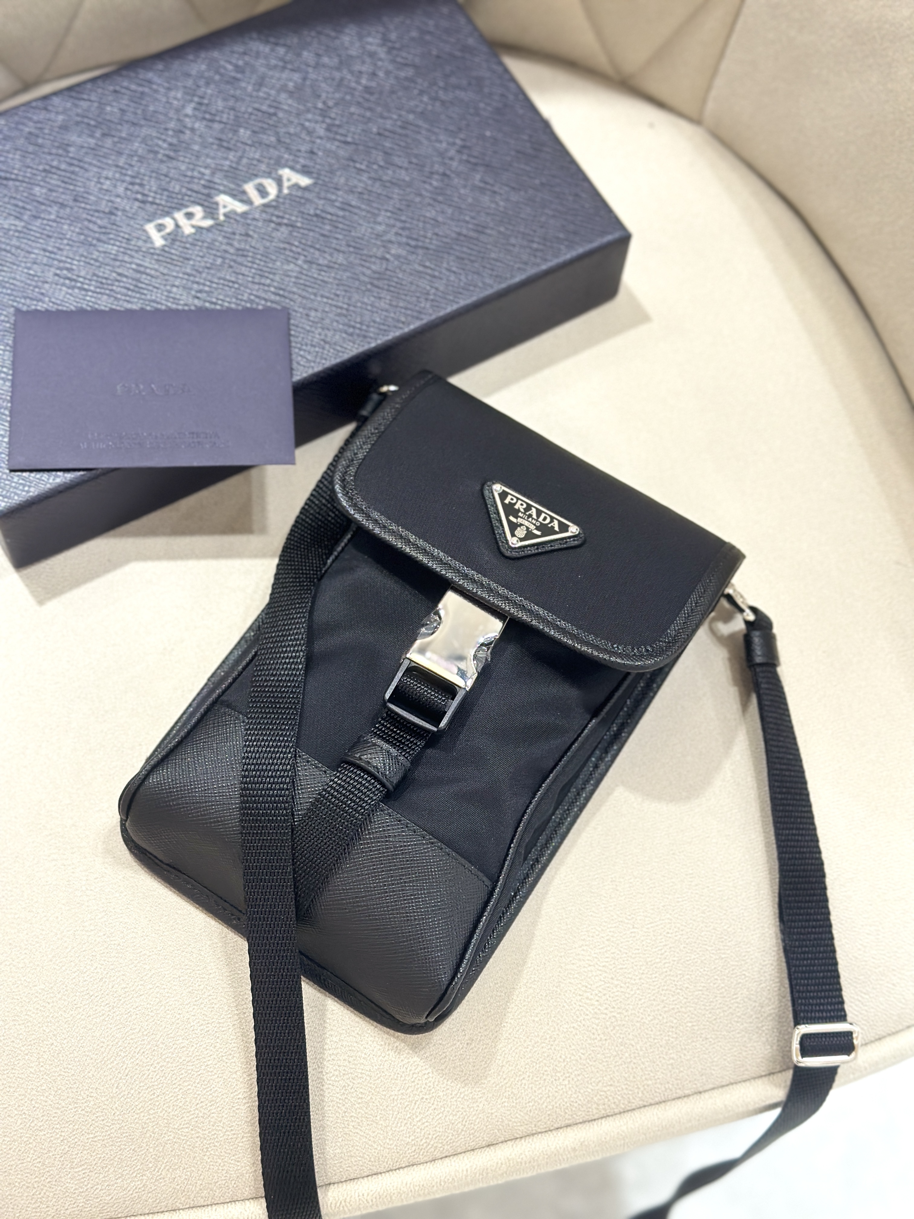 PRADA Re-Nylon Smartphone Case - black