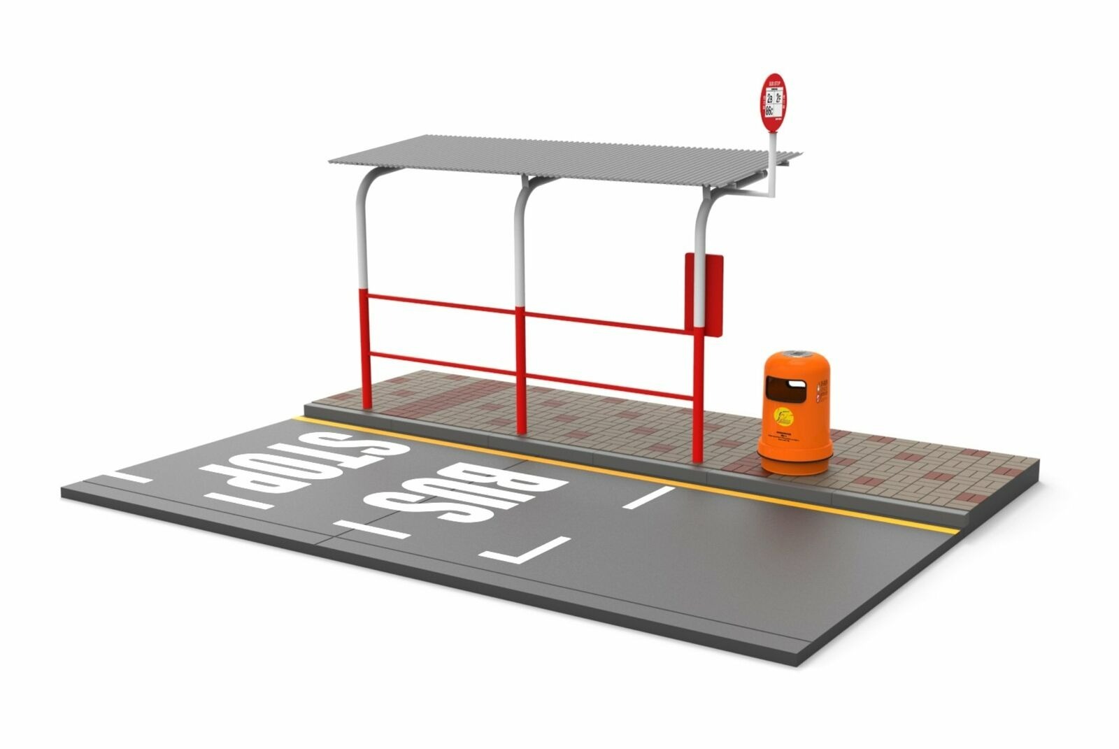 TINY 微影 1/18 S5 巴士站情景套裝