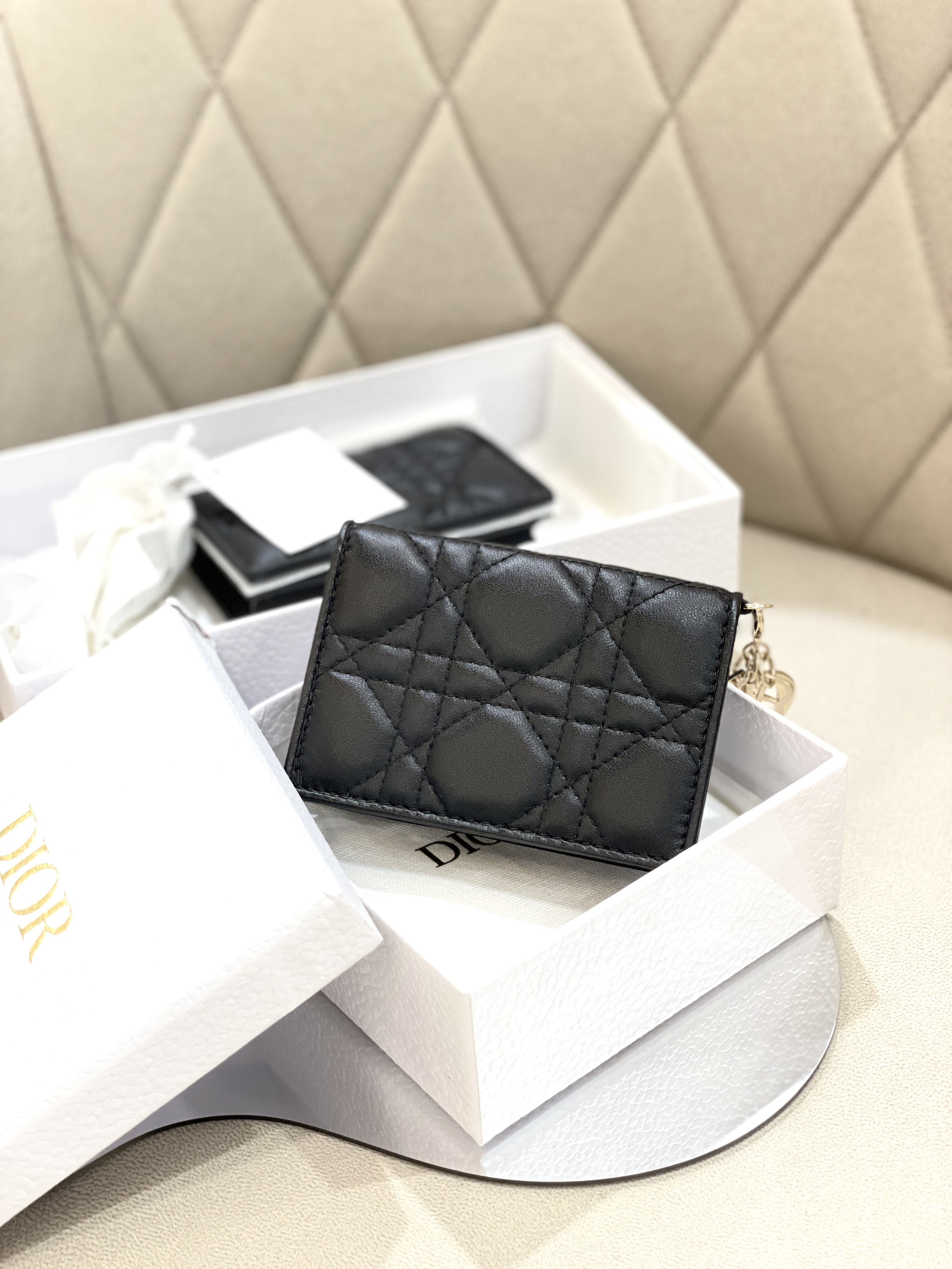 DIOR Lady Dior Flap Cardholder