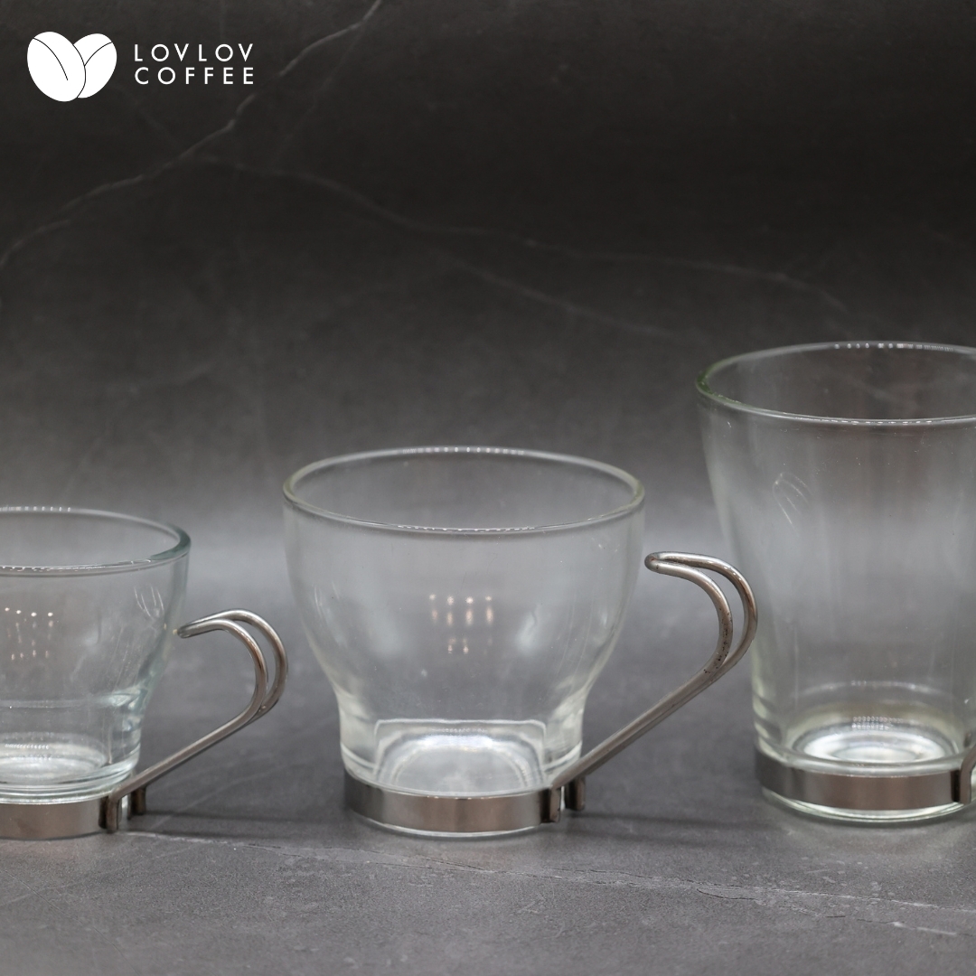 玻璃不鏽鋼托咖啡杯