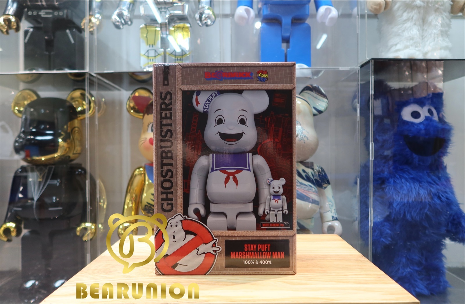 Bearbrick 400% Stay Puft Marshmallow Man (Anger Face) Medicom Neuf