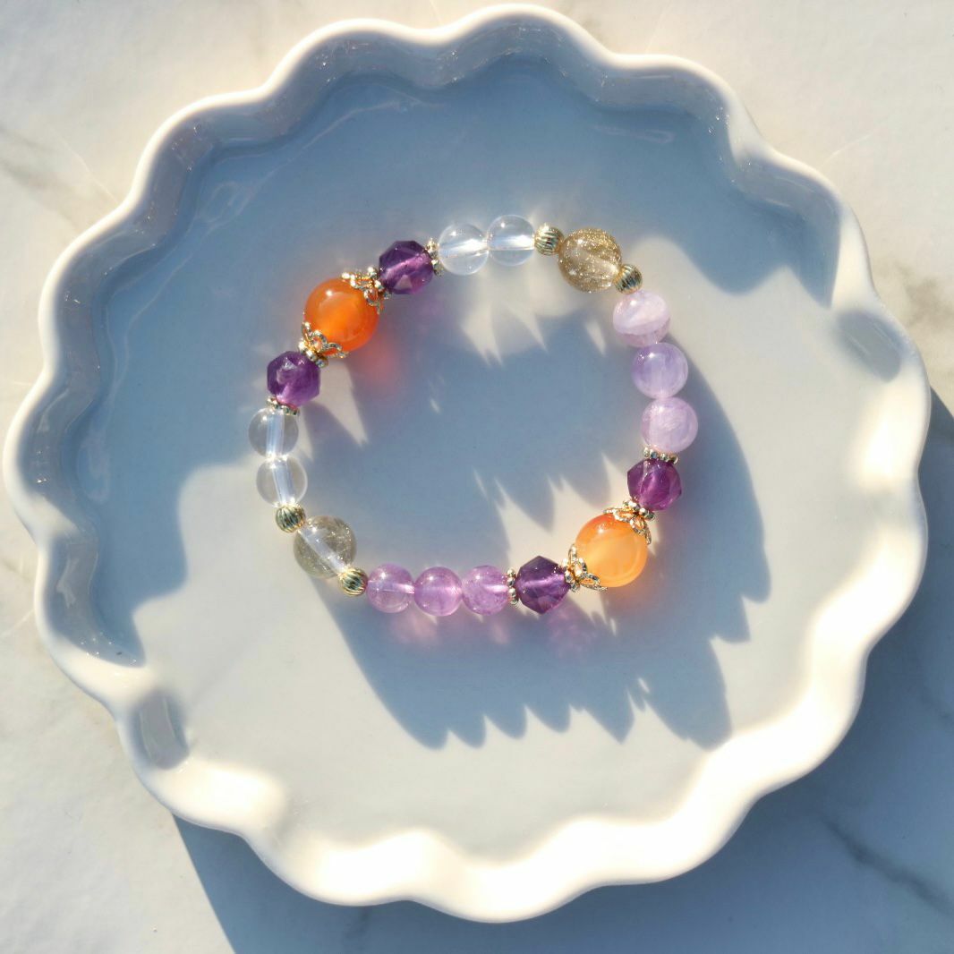 Pansy Violet 日本手作天然石水晶手鍊