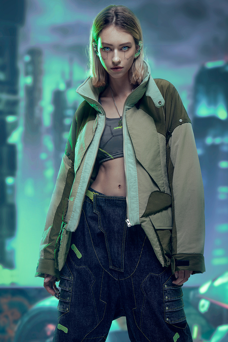 不作惡「異度駭客夾克」賽博朋克短款機能夾克