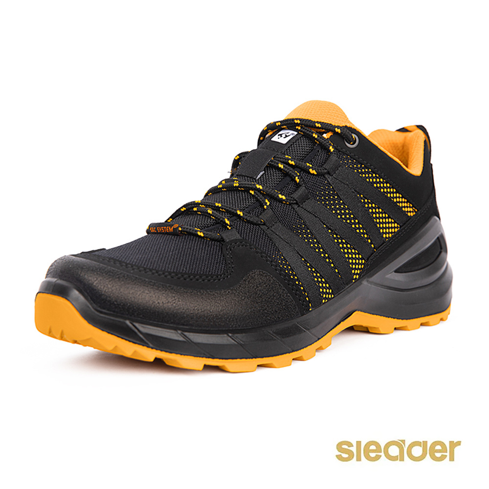 【 Sleader 】SD205黑/橘 探索系列 | 戶外運動防水休閒男鞋