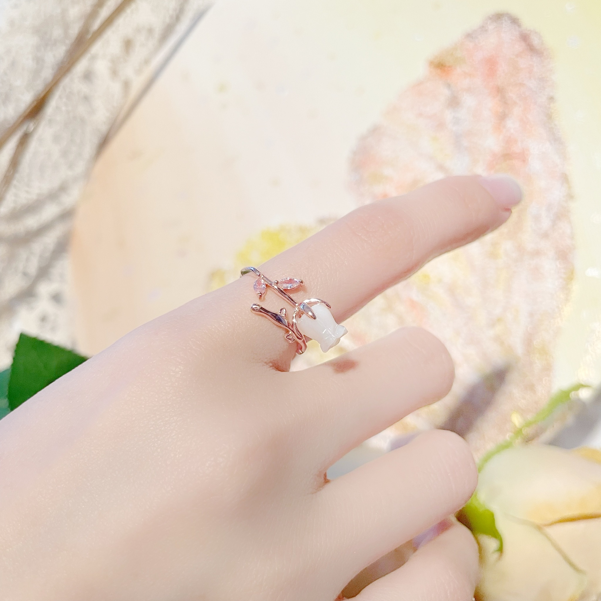 | 925 Silver・ White Gold・Rose Gold | The Only Rose Ring （Silver / Rose Gold） | RI0477 |