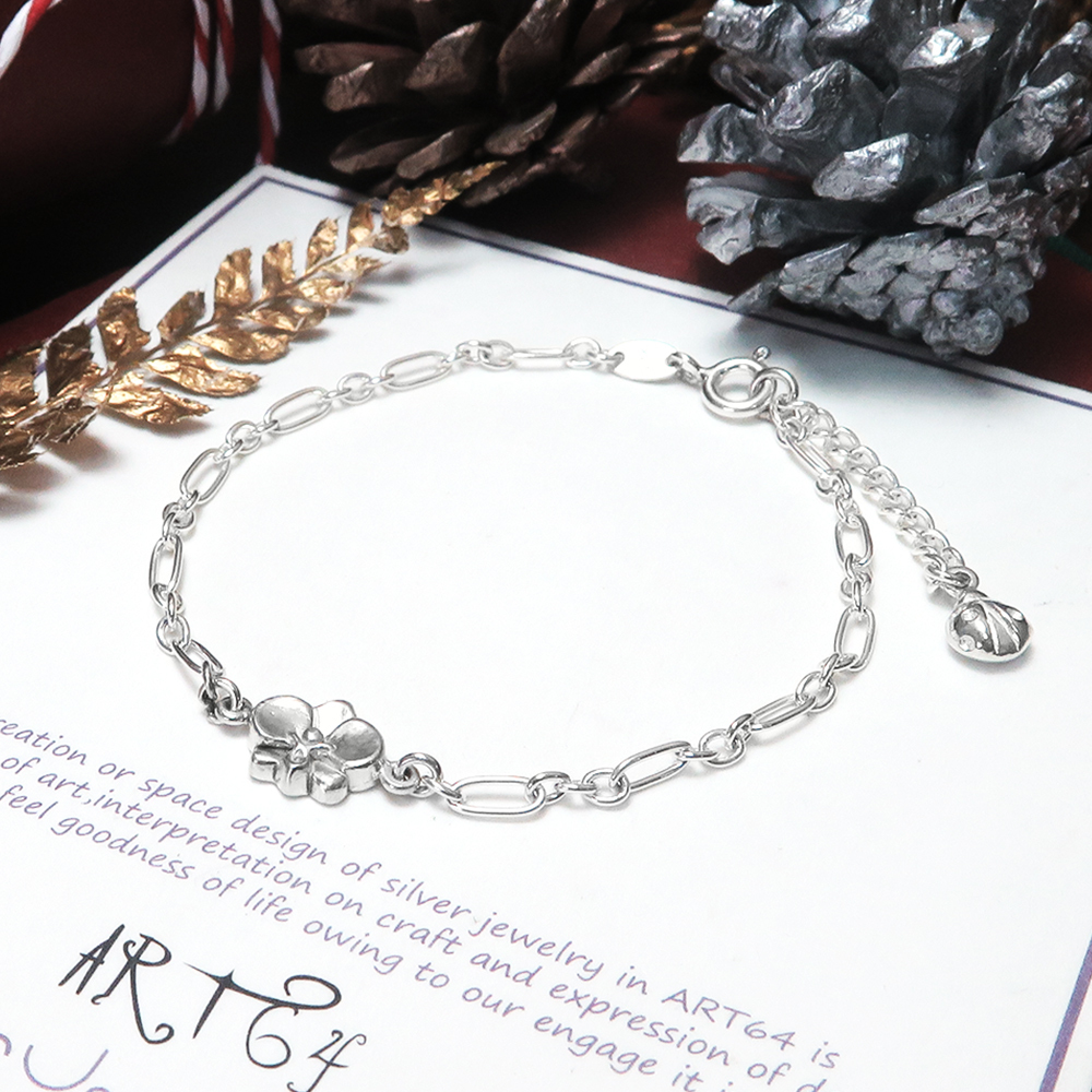 蘭花 射手座星座花 925純銀手鍊