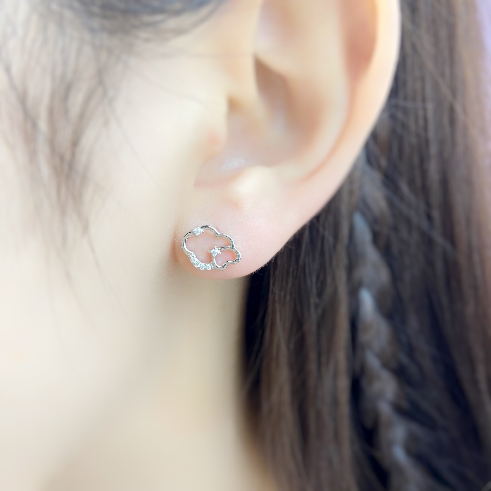 | 925純銀・白金・ 玫瑰金 | 雲霄小夢耳環 (銀/玫瑰金) | EA0584 |