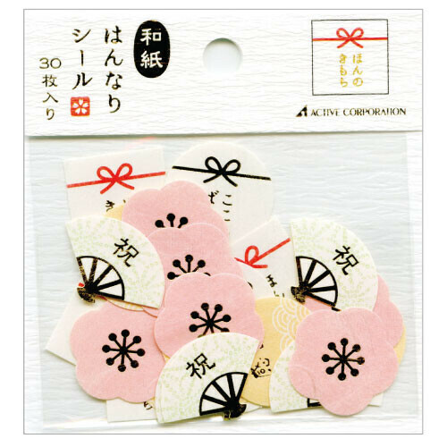 日本製和紙貼紙包30杖入 (櫻花)