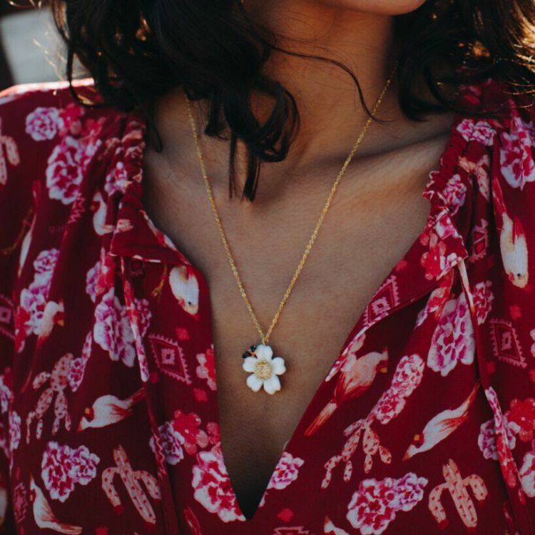 NACH 鳥語大白花瓷項鍊