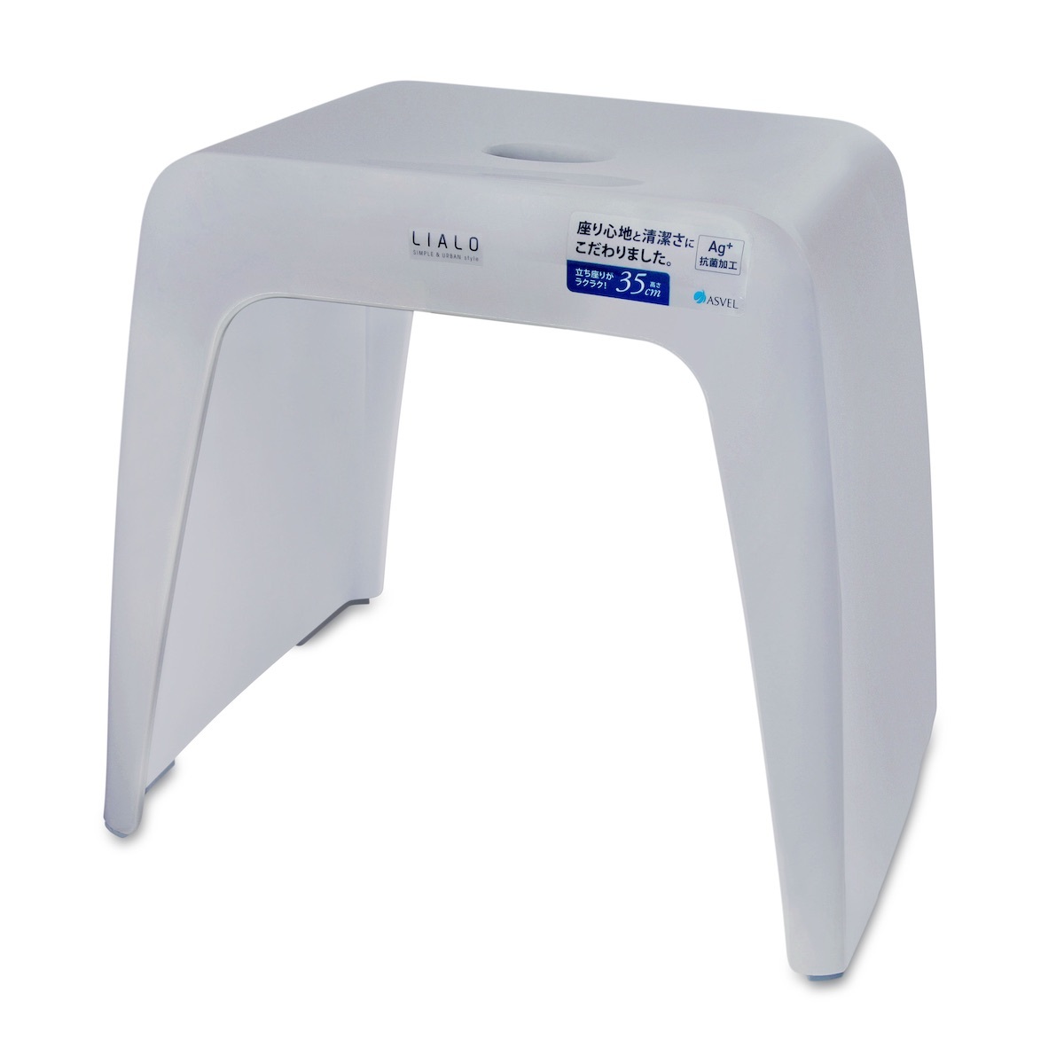 日本品牌ASVEL LIALO H35cm 浴室凳 -灰色-5316-GR