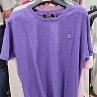 [S] EVISU BASIC WAFFLE POINT PLAIN SHORT SLEEVE T-SHIRT,LEVANDER [FINAL SALE], ES2UTS902-LAVENDER (SEV113)