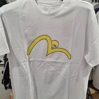 [S] EVISU UNI LOOSE FIT HILLS FSW CHARACTER SHORT SLEEVE T-SHIRT,WHITE, ES2UTS761-WHITE (SEV117)