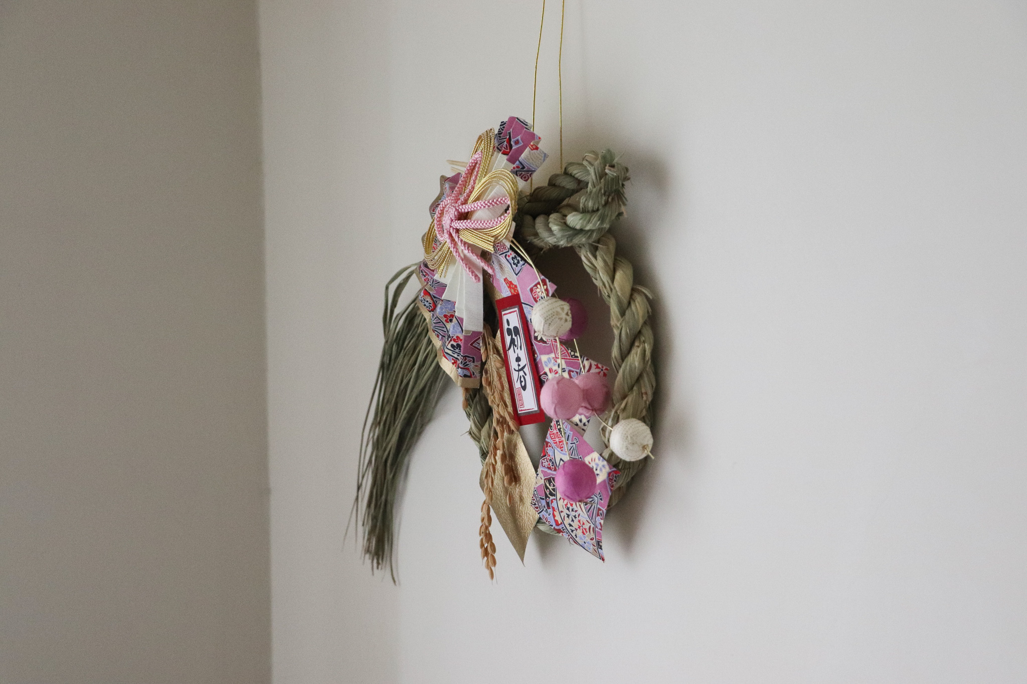 日本 新年注連繩 桃珠 越後魚沼飾