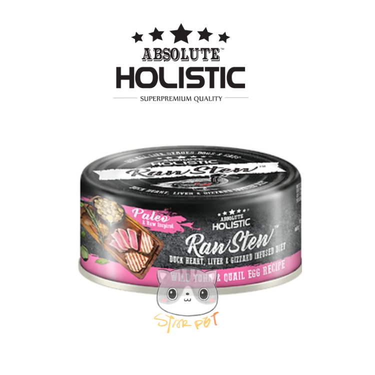 Absolute Holistic RawStew (Cats & Dogs) Wild Tuna & Quail Egg 80g