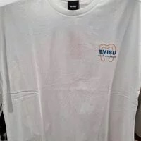 [S] EVISU UNI DROP SHOULDER FIT BACKBOARD ENGLISH BIG HILLS SHORT SLEEVE T-SHIRT,WHITE, ET2UTS716-WHITE (SEV120)