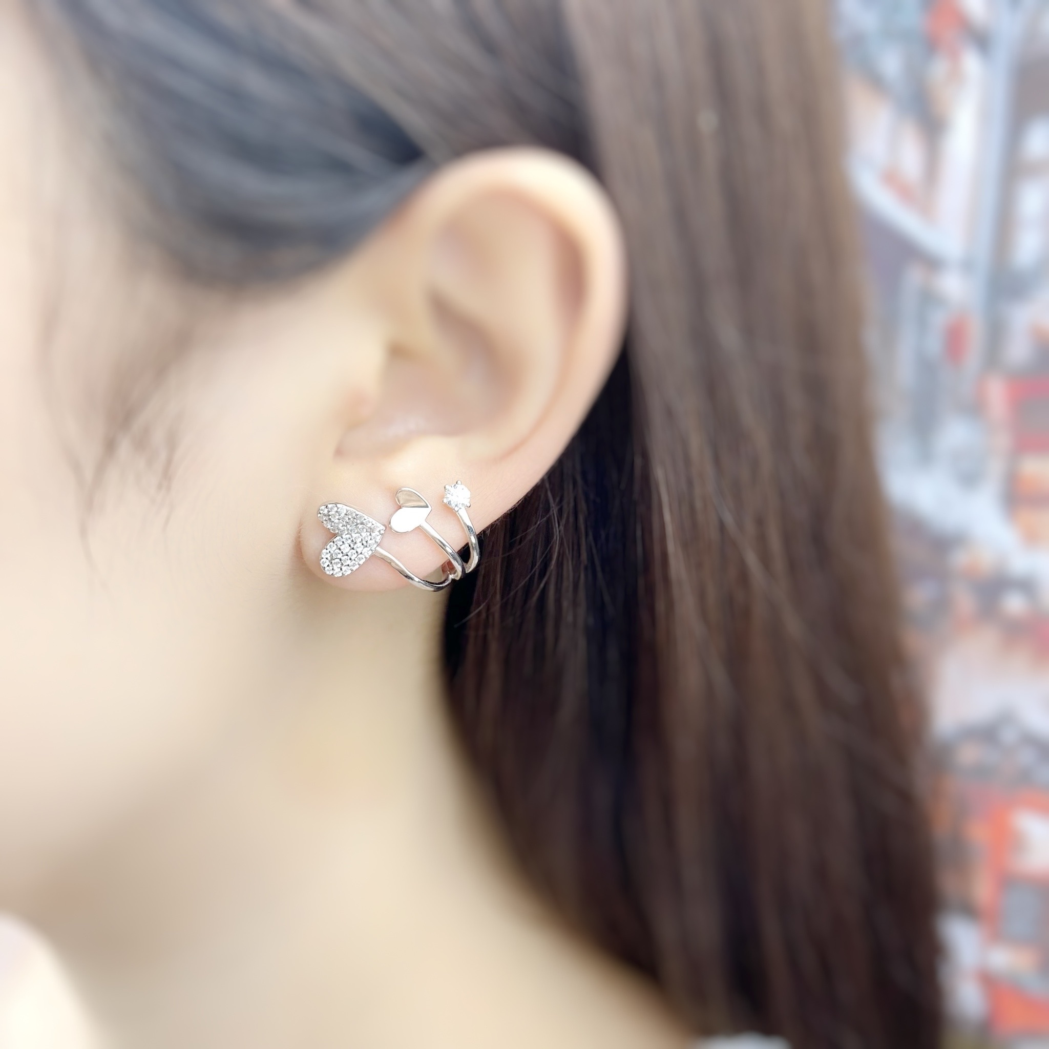 | 925 Silver・White Gold・Rose Gold | Endless Love Earrings（Silver / Rose Gold） | EA0592 |