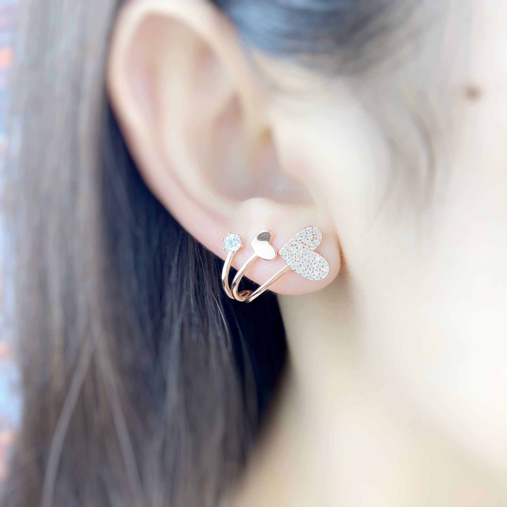 | 925 Silver・White Gold・Rose Gold | Endless Love Earrings（Silver / Rose Gold） | EA0592 |