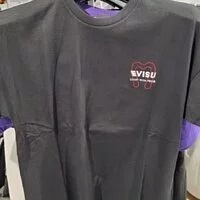 [S] EVISU UNI DROP SHOULDER FIT BACKBOARD ENGLISH BIG HILLS SHORT SLEEVE T-SHIRT,BLACK, ET2UTS716-BLACK (SEV124)