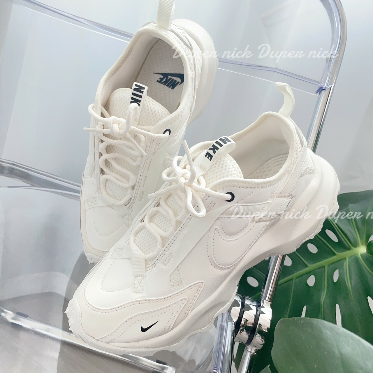 (平安夜限定活動) Nike 休閒鞋 Wmns TC 7900 米白 白 女鞋 厚底 增高 運動鞋 tc7900