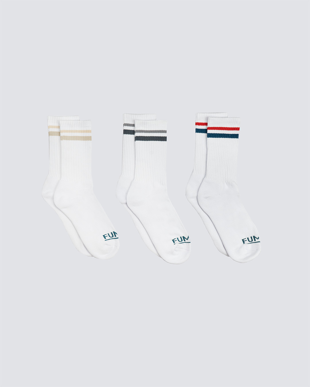Essential Stripe Socks｜100% Cotton｜3 Colors｜Hong Kong Original Design