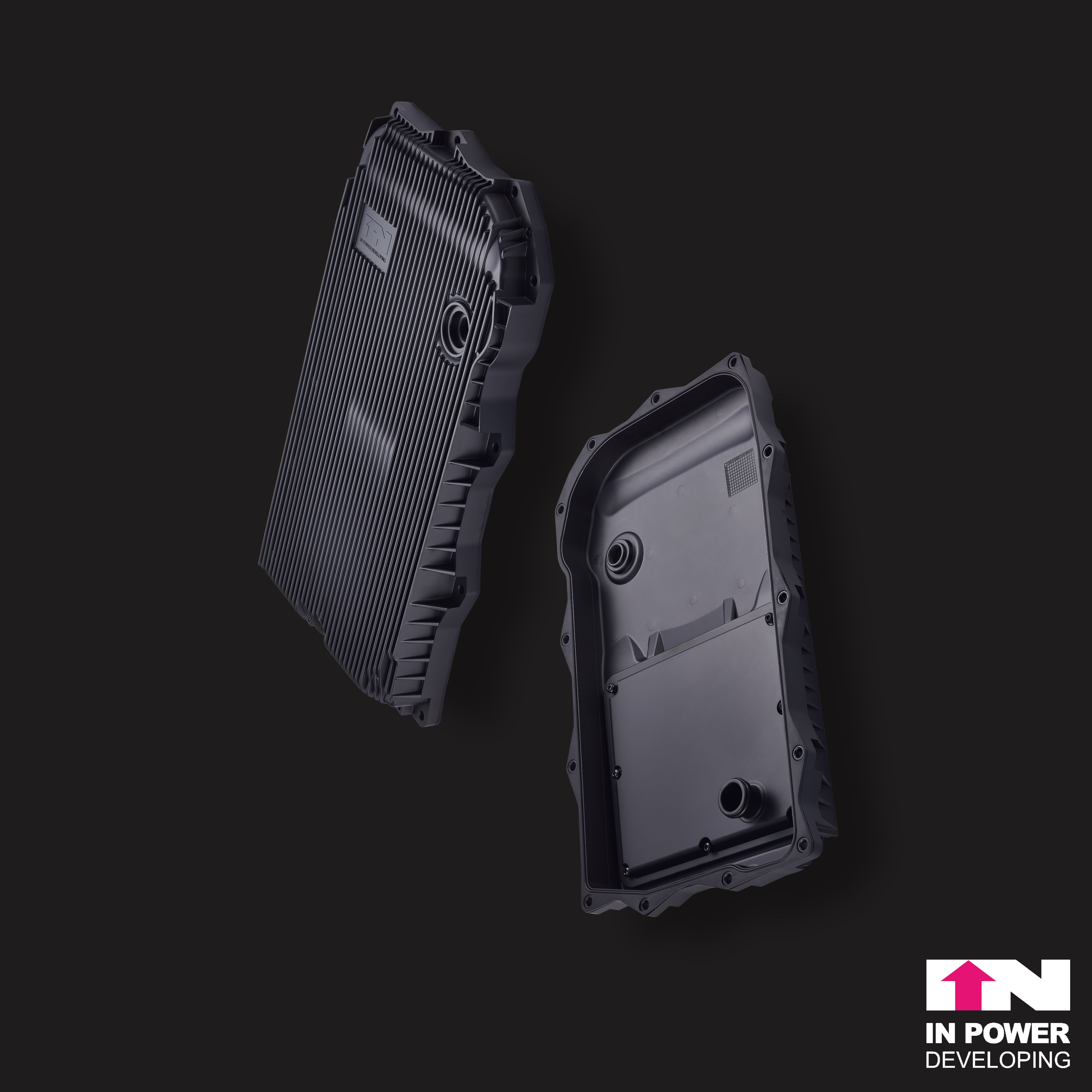 IN POWER ZF8HP Aluminum Transmission Oil Pan - Black