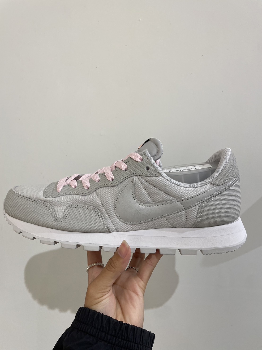 NIKE 灰 粉紅 復古 帆布(DV0432-001) NOV LU