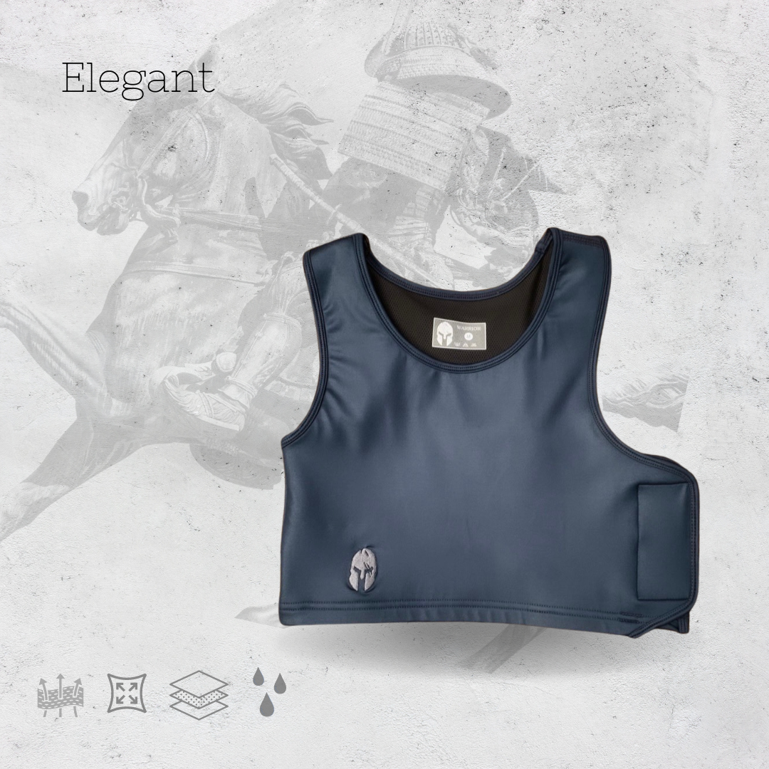 Warrior束胸-雅致系列-皮革風海軍藍