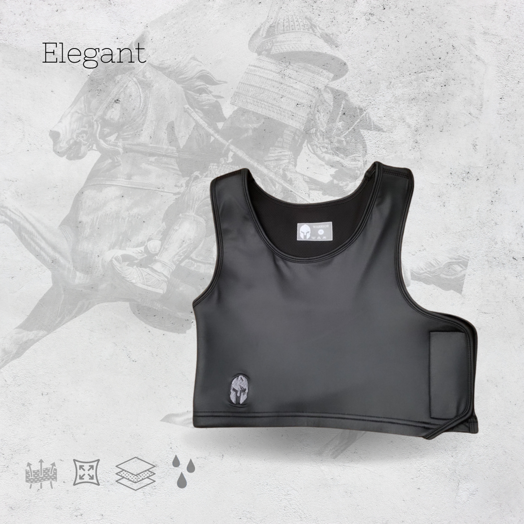 Warrior束胸-雅致系列-皮革風耀黑