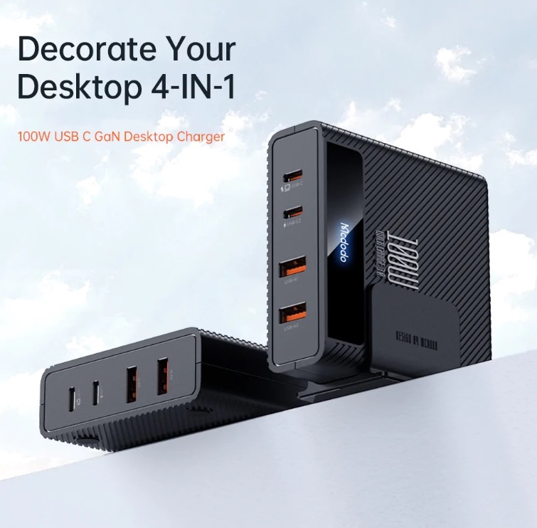 MCDODO 4合1 Gan 100W 充電站(Android/Apple/Airpods/notebook)