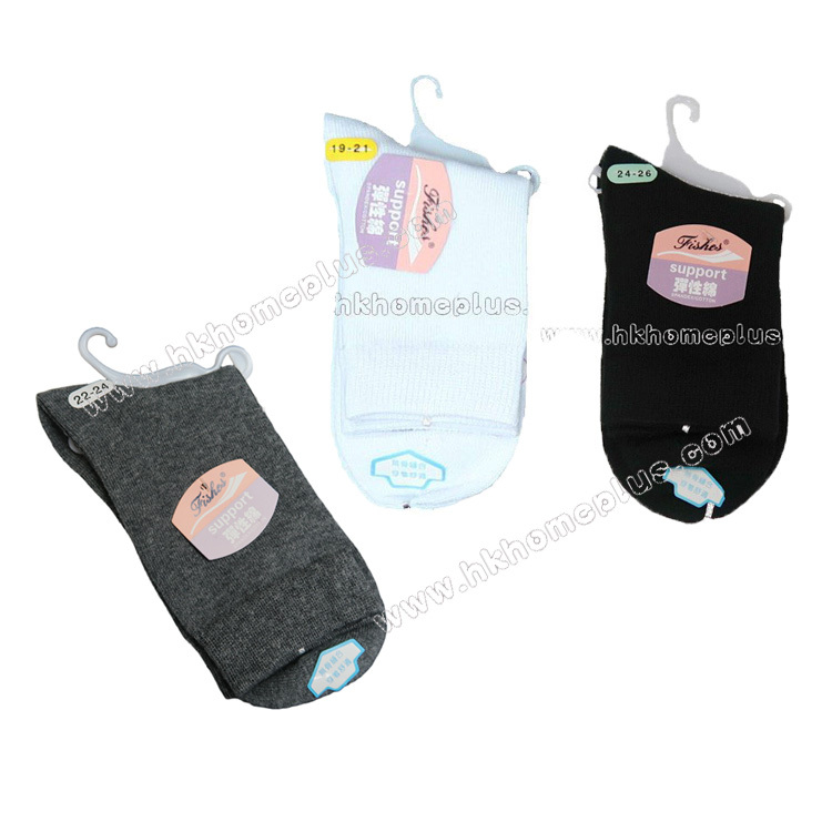 3對裝 Fishes: 學生棉質條子短襪 (13-15 至 24-26 碼)