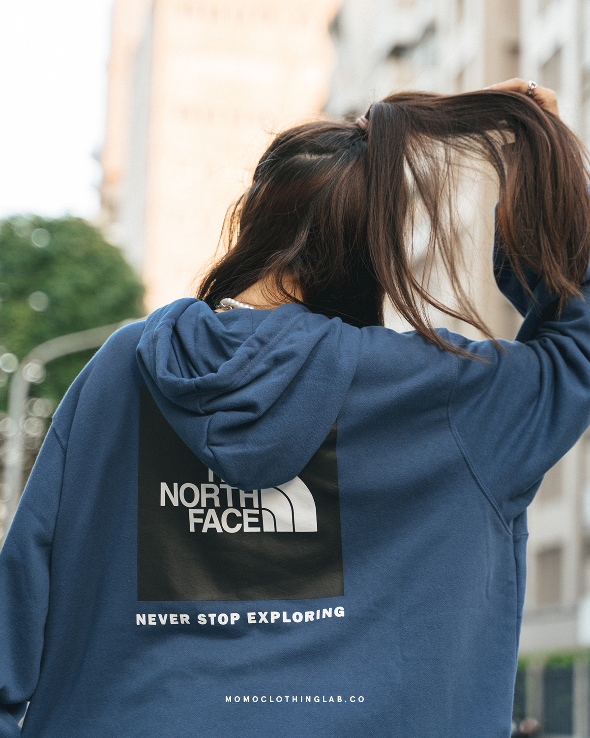 The north face on sale box logo hoodie