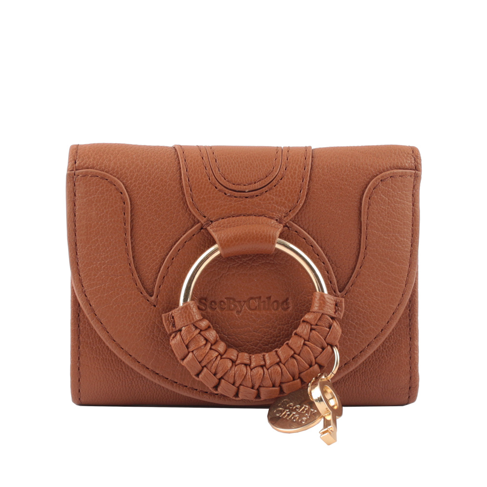 【See by Chloé】HANA系列三折零錢袋短夾(焦糖色)