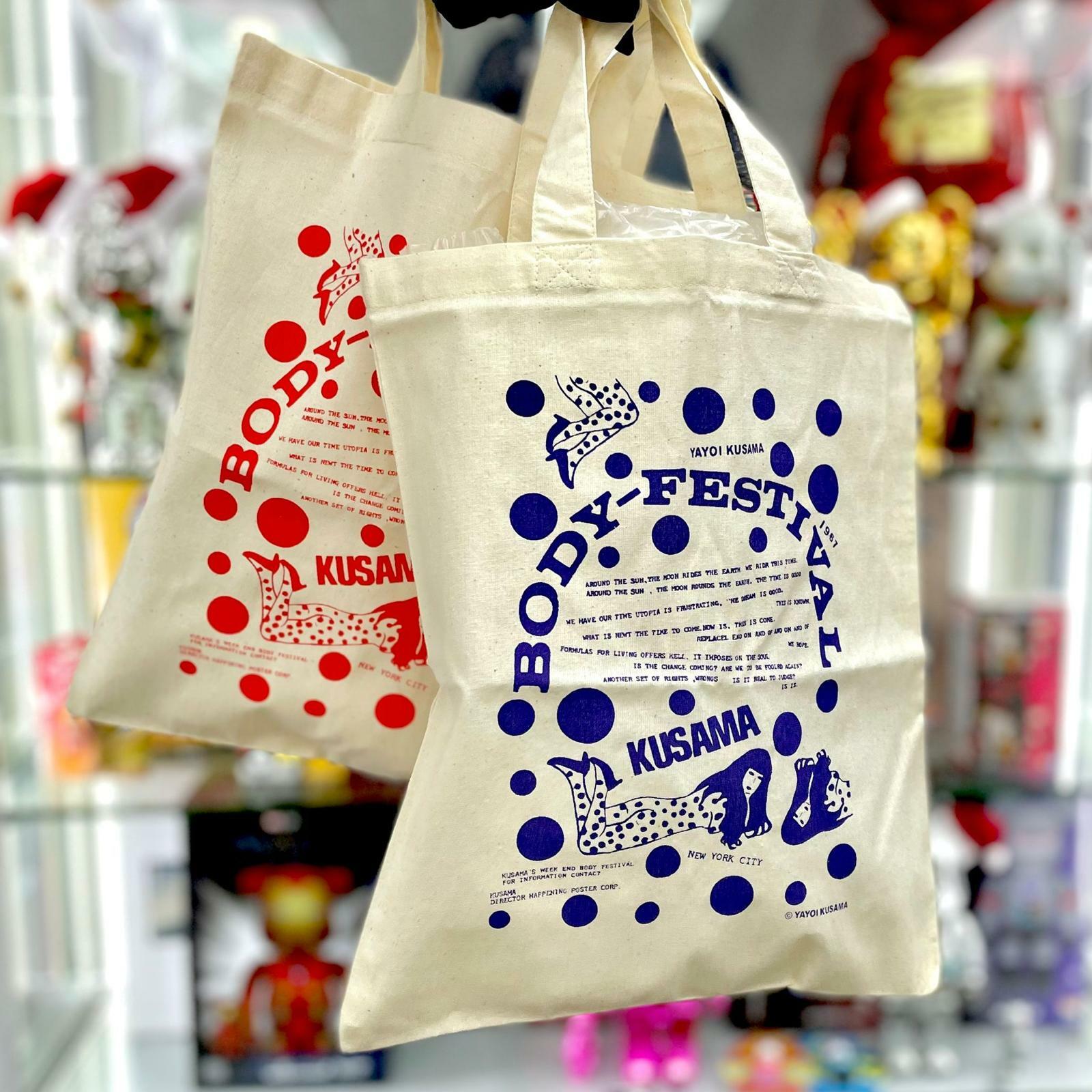 Yayoi Kusama Tote Bag Baby-Festiva (Red / Blue)