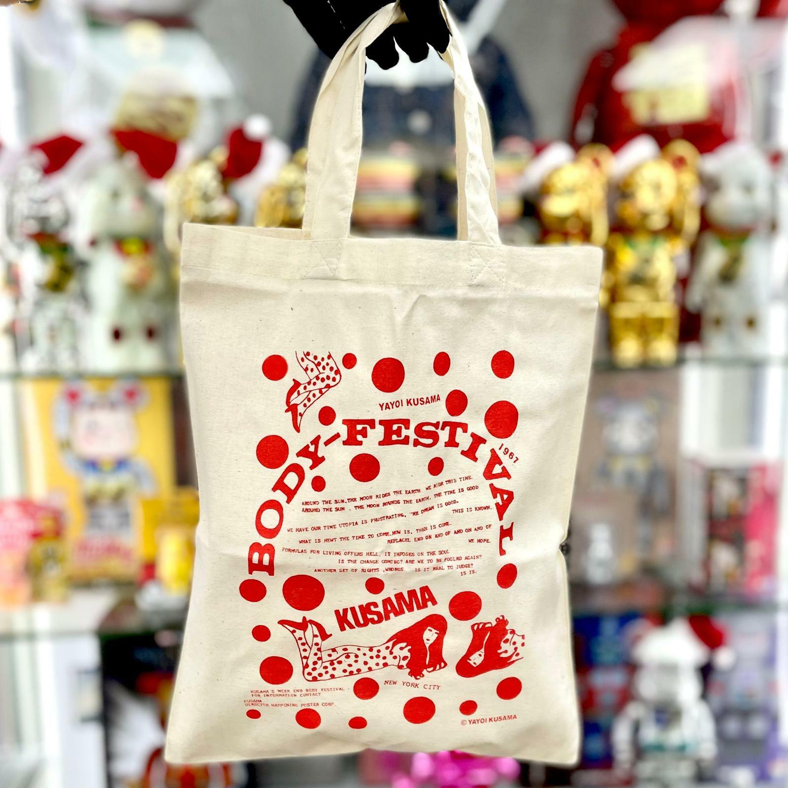 Yayoi Kusama Tote Bag Baby-Festiva (Red / Blue)