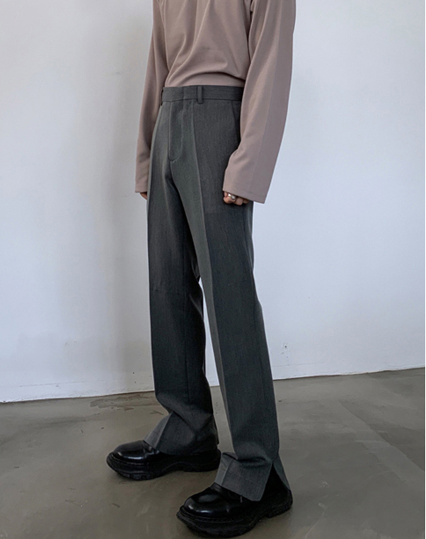 秒變大長腿 側開岔休閒褲 / L / 不提供退換貨