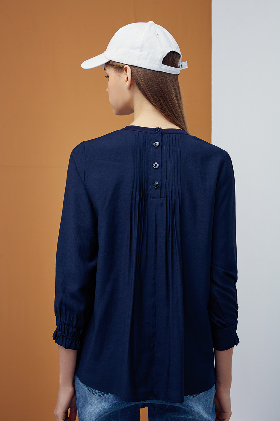 優雅時尚剪裁質感拼接上衣R6301