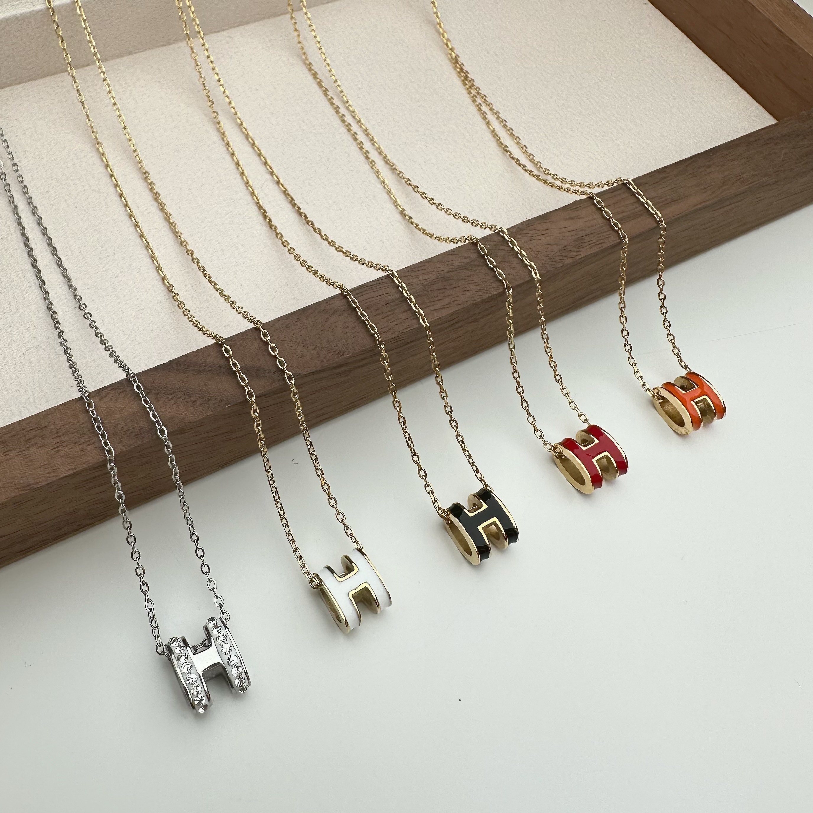 【鈦鋼】H字琺瑯頸鏈