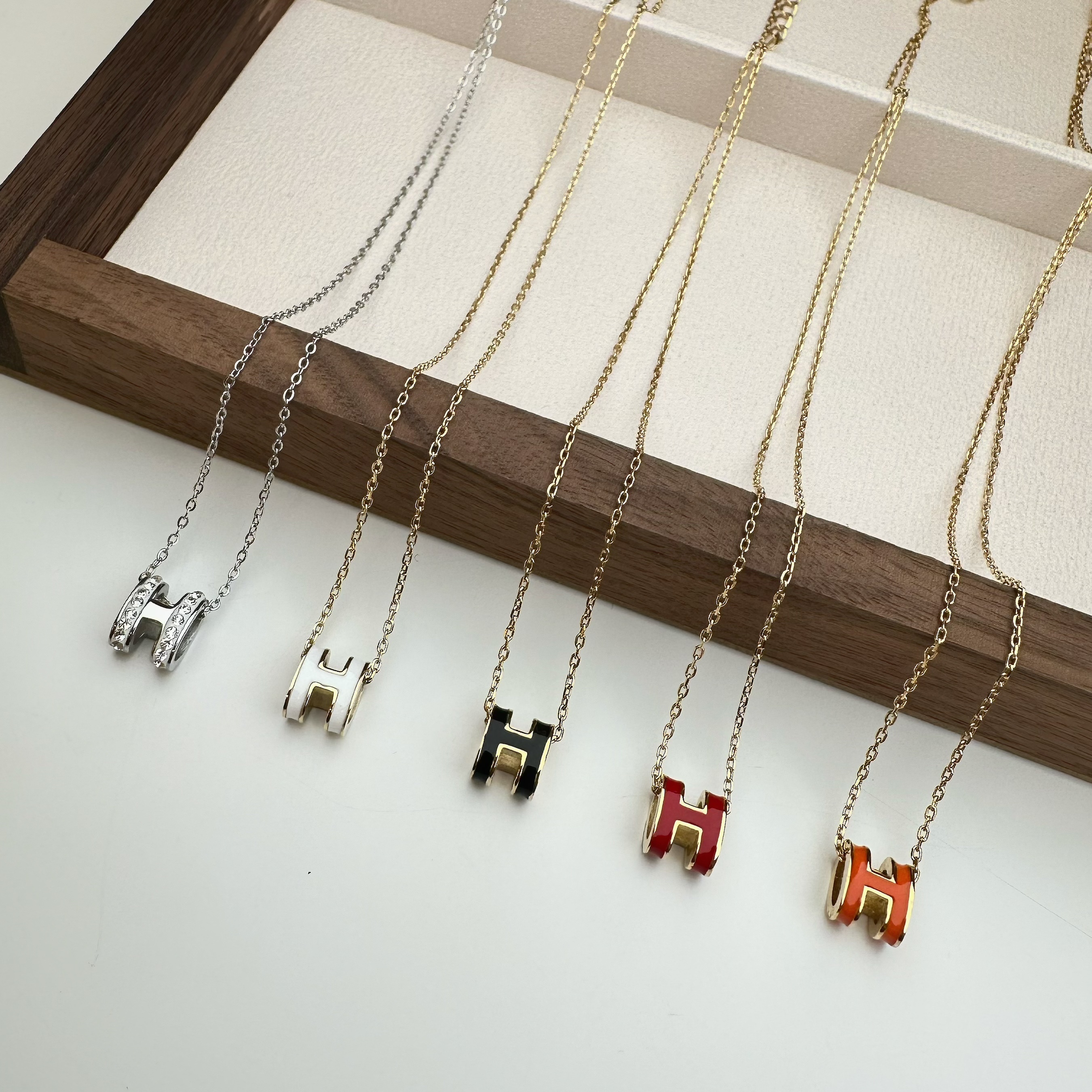 【鈦鋼】H字琺瑯頸鏈