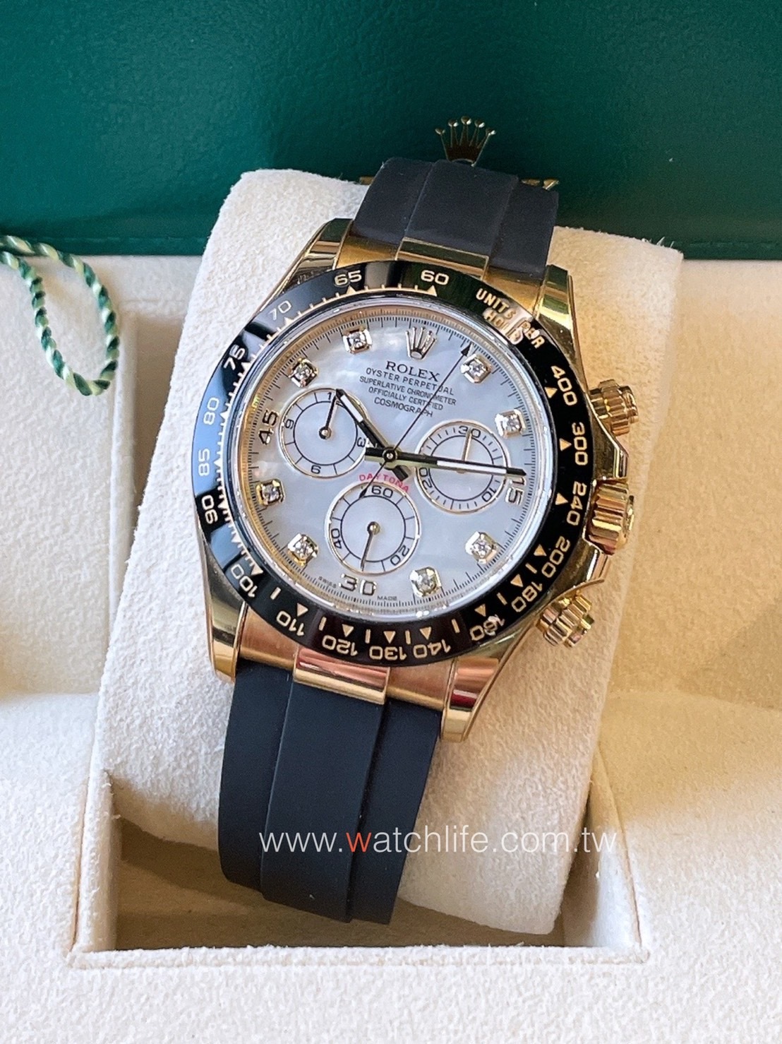 李白 Rolex Daytona YG 16518 少見白貝殼面．靚圈．摺扣S/N A．肥殻