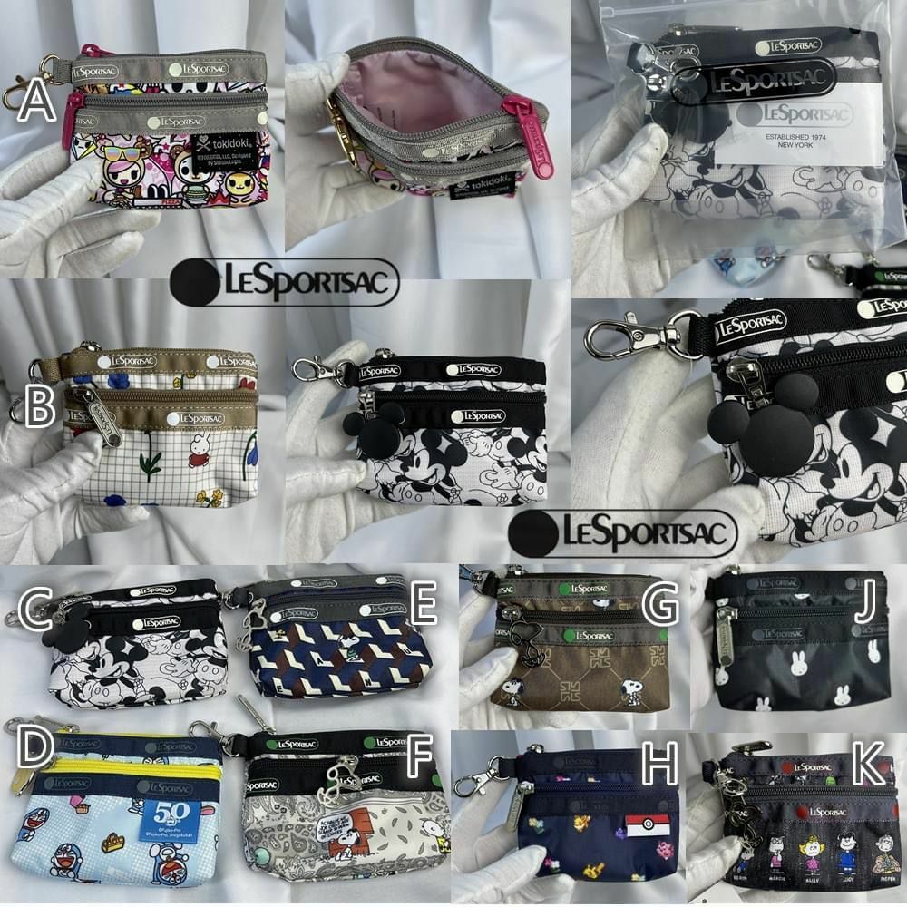 日本🇯🇵限定版LeSportsac 帶掛扣鎖鑰包/散銀收納包12x9x2.5cm