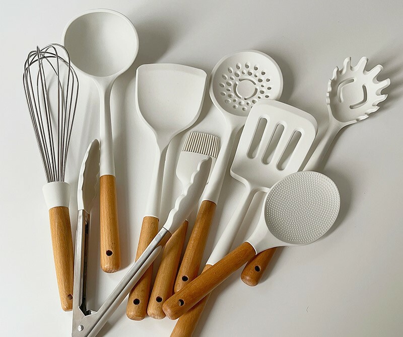 《1390》INS風矽膠不沾鍋廚具組合